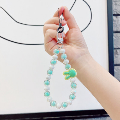 Vintage Love Beads Tālruņa futrālis Vads Mobilā Siksna Candy Krāsa Lācis Bow Charm Tālruņa ķēde Rotaslietas Aksesuāri sievietēm Dāvanas