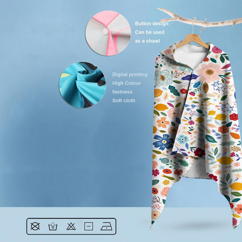 Πετσέτα κολύμβησης που στεγνώνει γρήγορα 80x160 cm Απορροφητική πετσέτα μπάνιου με εκτύπωση λουλουδιών Εύκολη μεταφορά Πετσέτα θαλάσσης καθημερινή χρήση