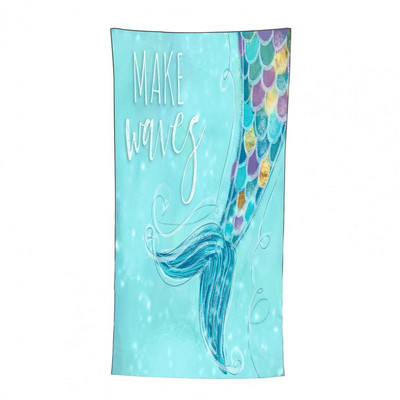 Vannirätik pehme ja mugav õhuke merineitsi sabakaalud mikrokiust rannarätik Kokkupandav rannatekk Sporditarvikud