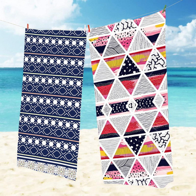 Полезна кърпа за душ Плажна кърпа с мека текстура Ярък цвят 150x75 см Раирана кърпа за баня SPA Кърпа за измиване Поддържайте топлината