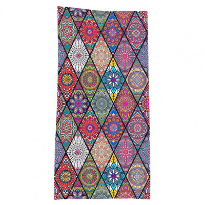 Praktiškas plaukimo rankšluostis, kvėpuojantis vonios rankšluostis, stipriai sugeriantis vandenį 150x75 cm geometrinis raštas SPA vonios rankšluostis, šiltas