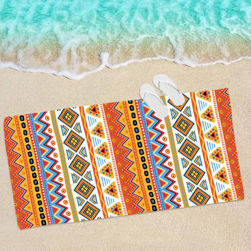 Praktiškas plaukimo rankšluostis, kvėpuojantis vonios rankšluostis, stipriai sugeriantis vandenį 150x75 cm geometrinis raštas SPA vonios rankšluostis, šiltas