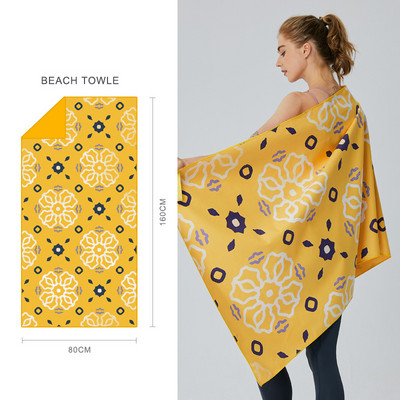 Бързосъхнещи плажни кърпи Големи реверсивни райета Микрофибърни плътни плажни кърпи за възрастни Кърпи за баня плуване