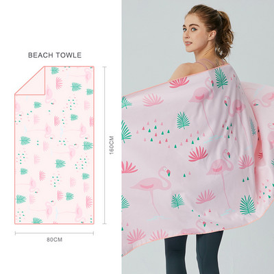Бързосъхнещи плажни кърпи Големи реверсивни райета Микрофибърни плътни плажни кърпи за възрастни Кърпи за баня плуване