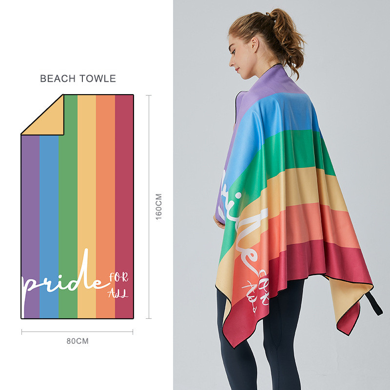 Бързосъхнещи плажни кърпи Големи реверсивни райета Микрофибърни плътни плажни кърпи за възрастни Кърпи за баня плуване