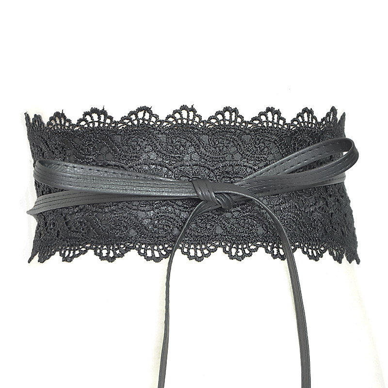 Femei Multicolore Opțional Sigiliu lat în talie Decorat din dantelă Curea lată Cureaua pentru femei