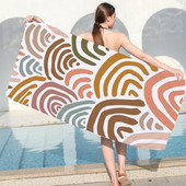 Laikykite sausą ryškių spalvų animacinių filmų spausdinimo baseino rankšluosčių paplūdimio reikmenys