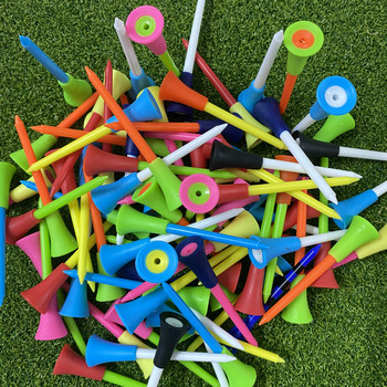 50 τμχ Μαλακό λαστιχένιο μαξιλάρι γκολφ μπλουζάκια γκολφ 3 1/4 ίντσας ελαστικά μπλουζάκια γκολφ πλαστικά άθραυστα μικτά χρώματα Ευέλικτα μικτά υλικά