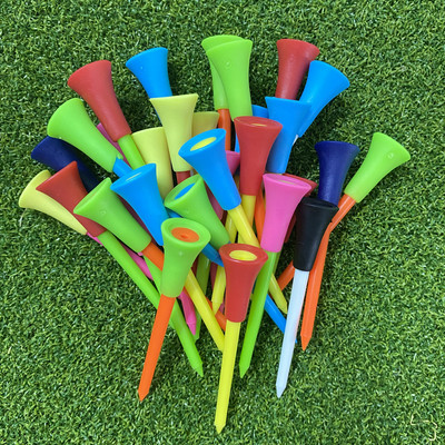 50 vnt Minkštos guminės pagalvėlės golfo marškinėliai 3 1/4 colio guminiai golfo marškinėliai Plastikiniai nedūžtantys mišrios spalvos Lanksčios mišrios medžiagos