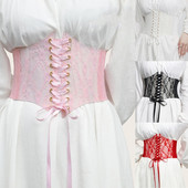 Κομψό γυμναστήριο μέσης Γυναικείο κορσέ Cincher Body Shaper Ζώνη Streetwear Διακοσμήσεις μέσης με δαντέλα λουλουδάτο μοτίβο
