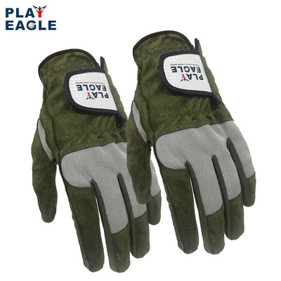 PLAYEAGLE Горещи продавани микрофибърни мъжки ръкавици за голф с лява ръка 2 бр. Промоционални меки дишащи неплъзгащи се ръкавици Спортни ръкавици на открито
