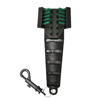 Perie de curățare capete de club de golf Perie de curățat pantofi de golf anti-alunecare Perie cu trei peri de minge de golf cu cataramă pentru articole de golf