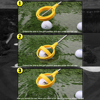 Инструменти за вземане на топка за голф Телескопичен ретривър за топка за голф Прибран грайфер за вземане на голф Разтегателни помощни средства за обучение на голф за вода