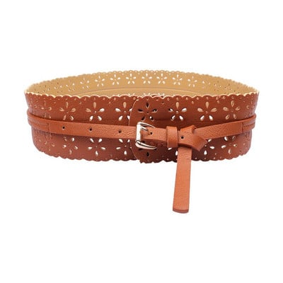 Ζώνη με κούφιο κορσέ Μαλακή δερμάτινη ζώνη Φαρδιές ζώνες για γυναίκες που τυλίγονται γύρω από Cummerbund Ζώνες παντελονιών