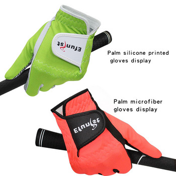 Мъжки ръкавици за голф Дишащи микро меки влакна 1 чифт или носени на лява/дясна ръка с магическа лента Еластична лента 5 цвята Голфове за голф