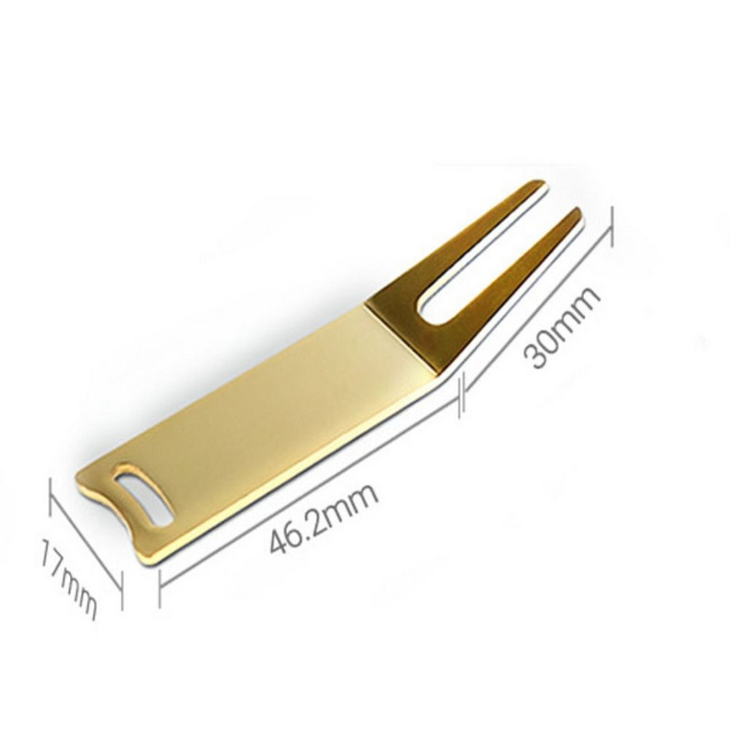 Išlenktos golfo šakės metaliniai golfo priedai, skirti golfo aikštynų remontui, žolės priežiūrai, golfo sportui