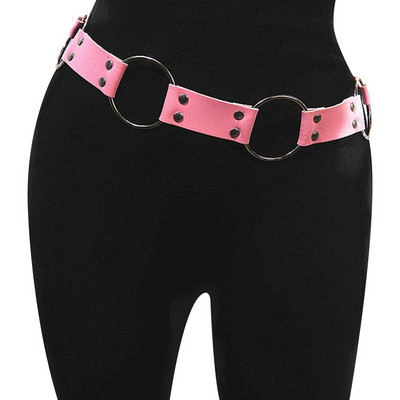 Moodne ringikujuline rõngas vöörihm Vintage metallist vöö naistele hip-hopi stiilis kleit, kummipaelad, rõivad, aksessuaarid