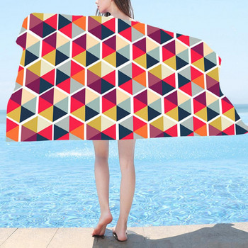 Универсално против избледняване, комфортно докосване, 150x75 см, голямо абсорбиращо одеяло за плажна кърпа за крайбрежна плажна кърпа Хавлиена кърпа
