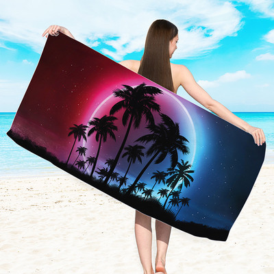 h-Microfiber Rannarätik imav spordirätik digitaaltrüki rätikud Rannarätikud täiskasvanutele, suured