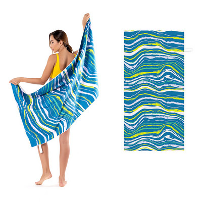 Seaside Resort Towel Πετσέτα θαλάσσης Μικροΐνες Απορροφητική Λεπτή και Γρήγορη Στέγνωση Πετσέτα παραλίας με αντικολλητική άμμο Φορητή πετσέτα ταξιδιού