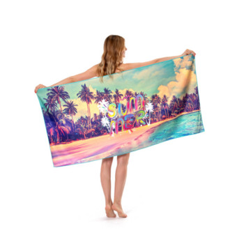 Курортна плажна кърпа Плажни аксесоари Микрофибърна незалепваща пясъчна преносима кърпа за баня Плажна кърпа Шал за плуване Подарък за почивка
