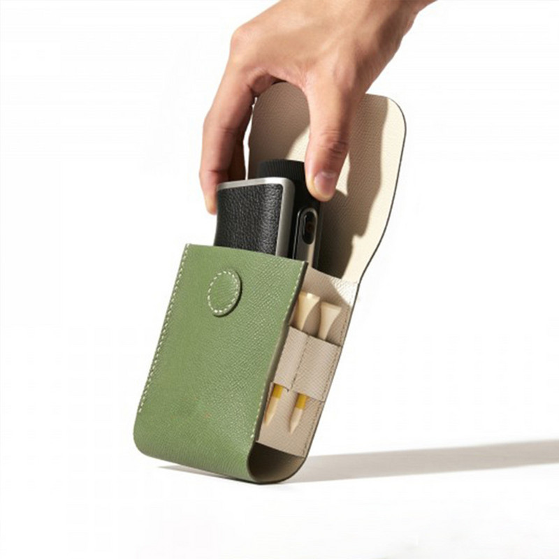 Golfi pallikoti kaugusmõõtja MagneticCase instrument Põrutuskindel veekindel diastimeetriga nahast ümbris Golfi kaasaskantav vöökott