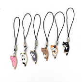 Μίνι γάτα Smart Phone Lanyards για iPhone/Samsung/Huawei Διακόσμηση θήκης Χαριτωμένα κλειδιά Διακοσμητικά αλυσίδας Θήκες τηλεφώνου Γούρια