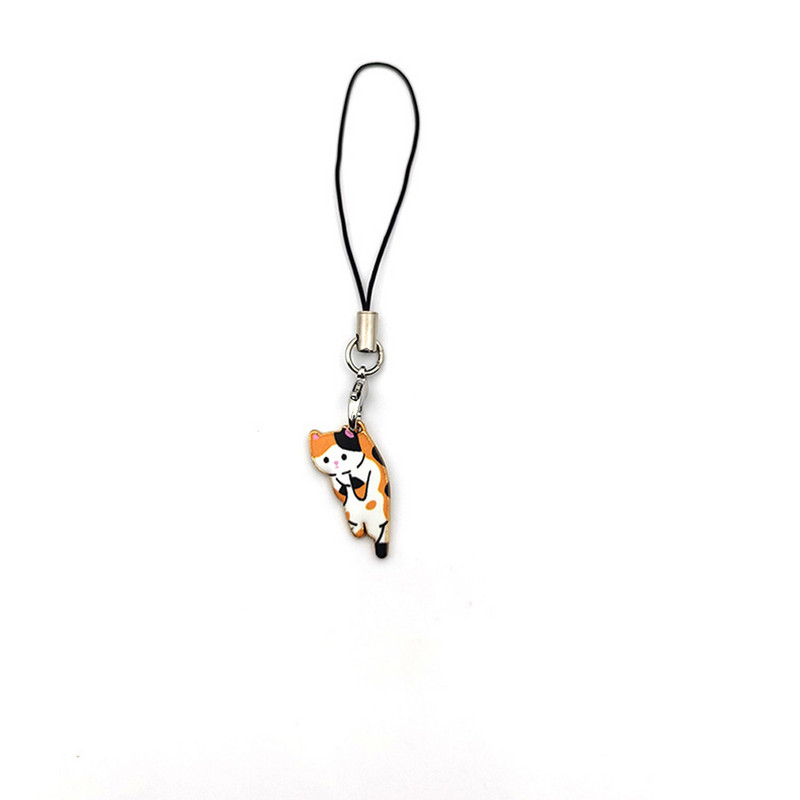 Μίνι γάτα Smart Phone Lanyards για iPhone/Samsung/Huawei Διακόσμηση θήκης Χαριτωμένα κλειδιά Διακοσμητικά αλυσίδας Θήκες τηλεφώνου Γούρια
