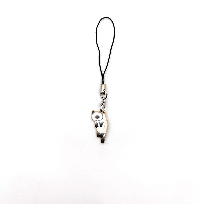 Μίνι γάτα Smart Phone Lanyards για iPhone/Samsung/Huawei Διακόσμηση θήκης Χαριτωμένα κλειδιά Διακοσμητικά αλυσίδας Θήκες τηλεφώνου Γούρια