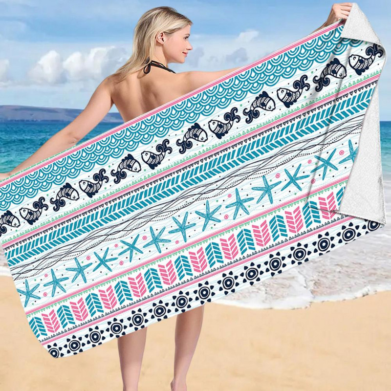 Πρακτική αναπνεύσιμη αντηλιακή προστασία Γυναίκες Άντρες Κορίτσια Παιδιά Cool Πετσέτες πισίνας Swimming Fitness Πετσέτα σώματος Πετσέτα σώματος