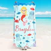 Πετσέτα κολύμβησης Άνετη πετσέτα θαλάσσης αναδιπλούμενη πετσέτα θαλάσσης με ισχυρή απορρόφηση νερού Μαλακή διατήρηση στεγνή Ψηφιακή εκτύπωση Τετράγωνη πετσέτα