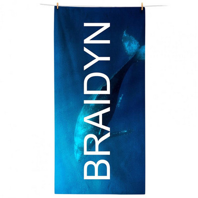 Πετσέτα κολύμβησης Άνετη πετσέτα θαλάσσης αναδιπλούμενη πετσέτα θαλάσσης με ισχυρή απορρόφηση νερού Μαλακή διατήρηση στεγνή Ψηφιακή εκτύπωση Τετράγωνη πετσέτα