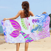 Szuper puha fürdőlepedő Gyorsan száradó mikroszálas strandtörölköző úszómedence felnőtteknek nagy törölköző kempingkellékek