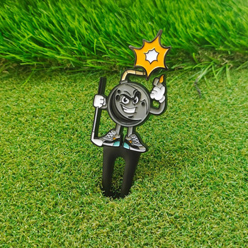 Νέο δώρο γκολφ Δημιουργικό γελοιογραφία Bomber Ball Yoke καπέλο κλιπ σετ σήμανσης Εργαλείο Divot Golf