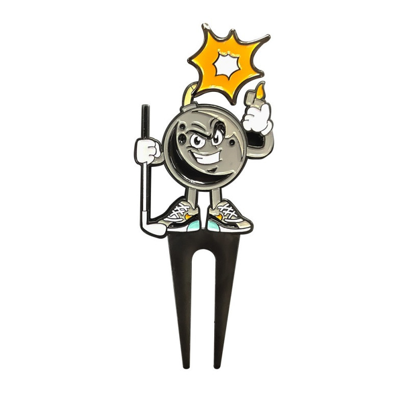 Uus golfi kingitus loominguline multikas Bomber Ball Yoke Hat Clip Mark Set Golf Divot Tool