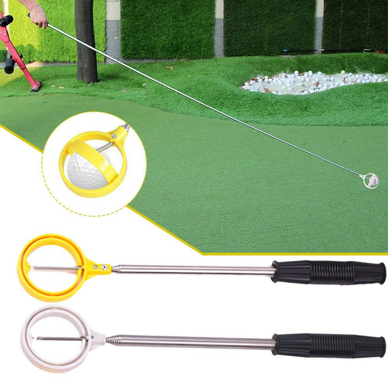 Golf Ball Retriever 8 τμημάτων Τηλεσκοπικός επιλογέας μπάλας από ανοξείδωτο χάλυβα Pick Up Grabber Extandable προπονητικά βοηθήματα γκολφ για Wat U8H1