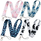 LX1197 Cartoon vaala mustriga kaelarihm võtmehoidja märgihoidja ID-kaardi pass Riputusnöör Lariat kaelapael võtmerõngaste tarvikute jaoks