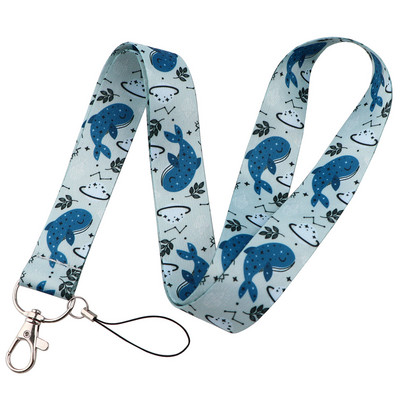 LX1197 Cartoon vaala mustriga kaelarihm võtmehoidja märgihoidja ID-kaardi pass Riputusnöör Lariat kaelapael võtmerõngaste tarvikute jaoks