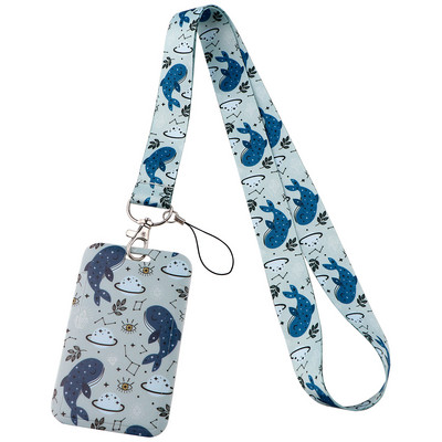 LX1197 Cartoon vaala mustriga kaelarihm võtmehoidja märgihoidja ID-kaardi pass Riputusnöör Lariat kaelapael võtmerõngaste tarvikute jaoks