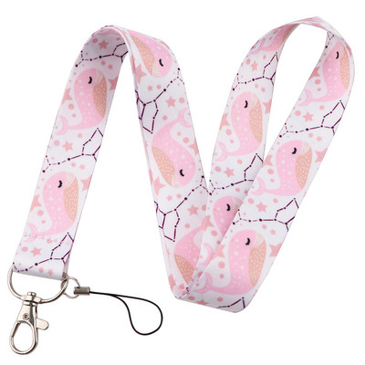 LX1197 Cartoon vaala mustriga kaelarihm võtmehoidja märgihoidja ID-kaardi pass Riputusnöör Lariat kaelapael võtmerõngaste tarvikute jaoks