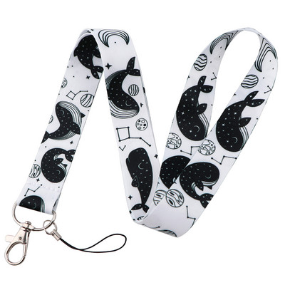 LX1197 Cartoon vaala mustriga kaelarihm võtmehoidja märgihoidja ID-kaardi pass Riputusnöör Lariat kaelapael võtmerõngaste tarvikute jaoks