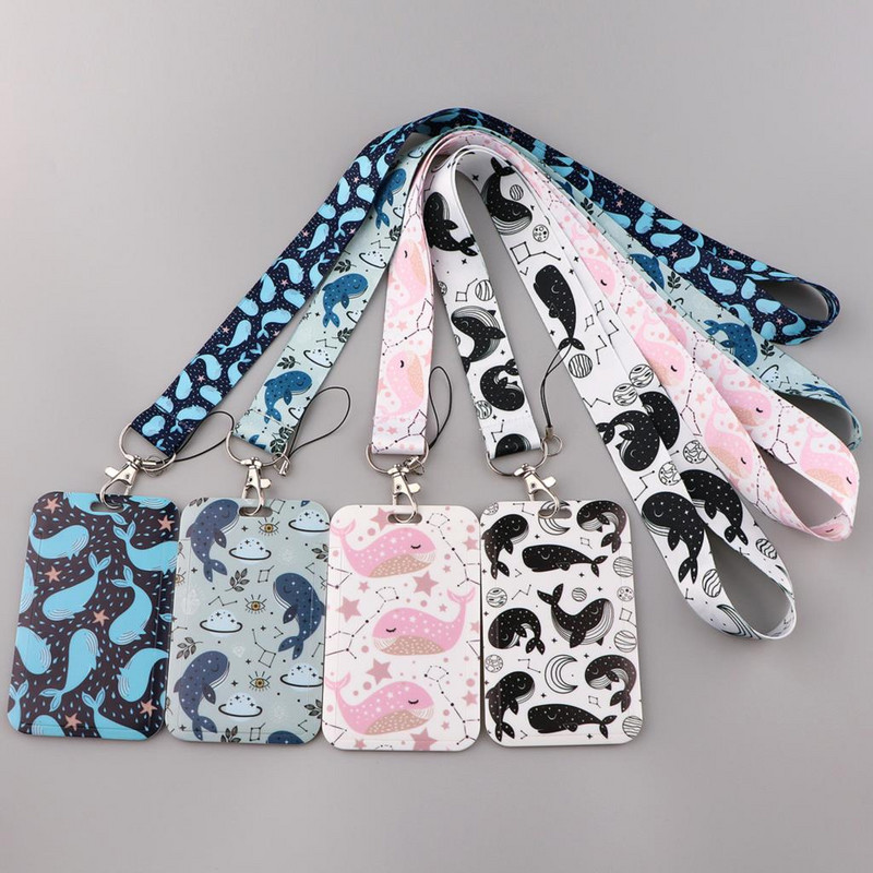 LX1197 Cartoon vaala mustriga kaelarihm võtmehoidja märgihoidja ID-kaardi pass Riputusnöör Lariat kaelapael võtmerõngaste tarvikute jaoks