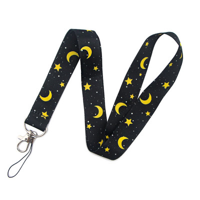 LX411 Universe Planets Moon Stars Αστροναύτης Κορδόνι λαιμού Σχοινί USB κινητό τηλέφωνο ταυτότητας κάρτας ταυτότητας Μπρελόκ Μπρελόκ