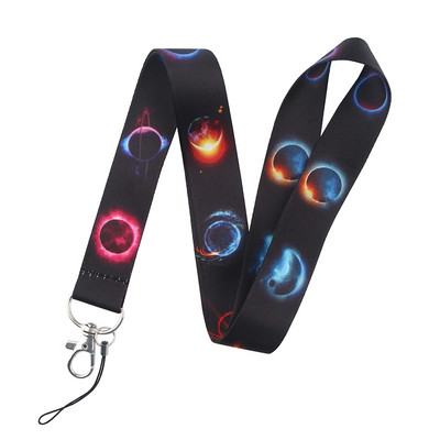 LX411 Universe Planets Moon Stars Αστροναύτης Κορδόνι λαιμού Σχοινί USB κινητό τηλέφωνο ταυτότητας κάρτας ταυτότητας Μπρελόκ Μπρελόκ