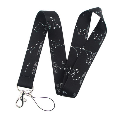 LX411 Universe Planets Moon Stars Αστροναύτης Κορδόνι λαιμού Σχοινί USB κινητό τηλέφωνο ταυτότητας κάρτας ταυτότητας Μπρελόκ Μπρελόκ