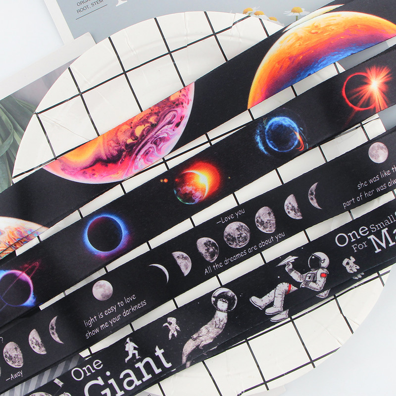 LX411 Universe Planets Moon Stars Αστροναύτης Κορδόνι λαιμού Σχοινί USB κινητό τηλέφωνο ταυτότητας κάρτας ταυτότητας Μπρελόκ Μπρελόκ