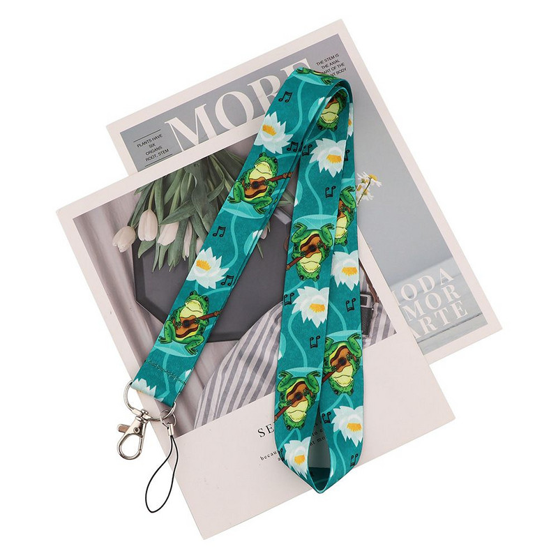 Laikiklis Juostelė juostelė Raktų pakabukas Ženkliuko dirželis Raktų pakabukas Kaspinas ID kortelės leidimas Pakabinti Virvė Varlės spausdinimas Kaklo dirželio ženklelio laikiklis