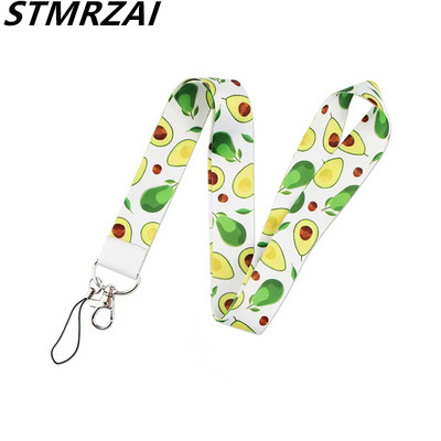 Avokaado armas multikas võtmehoidja kaelarihmad võtmete jaoks USB jõusaali ID-kaardi märgihoidja rihmad paelad riputada köis Lariat