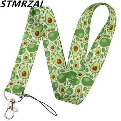 Avokaado armas multikas võtmehoidja kaelarihmad võtmete jaoks USB jõusaali ID-kaardi märgihoidja rihmad paelad riputada köis Lariat