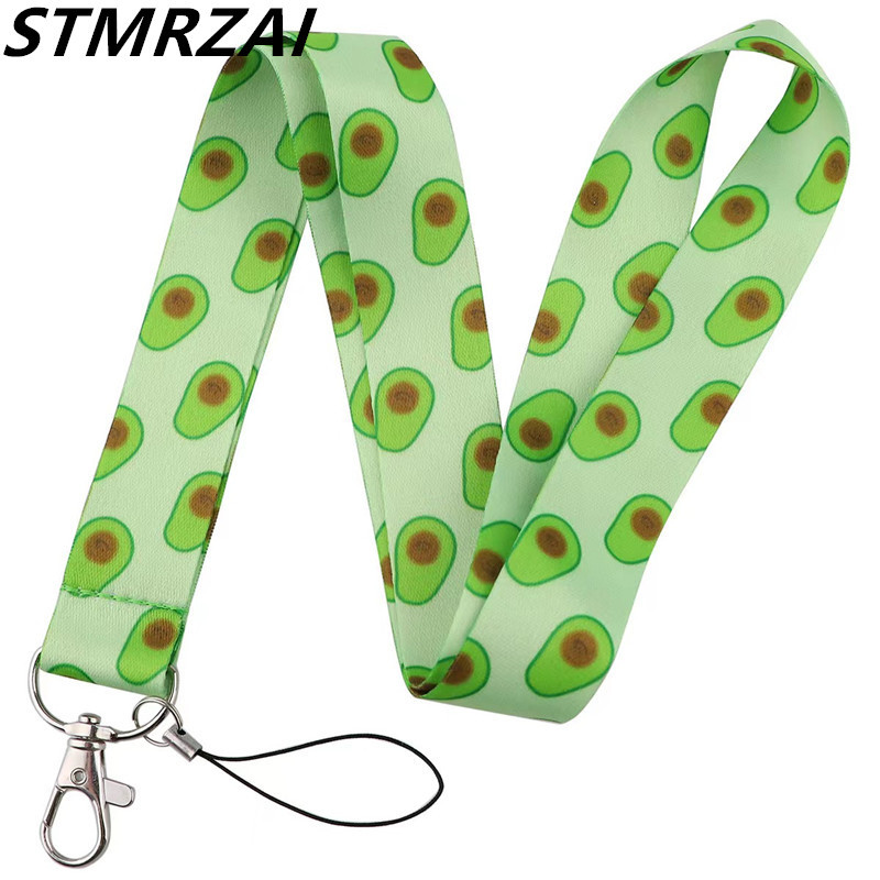 Avokaado armas multikas võtmehoidja kaelarihmad võtmete jaoks USB jõusaali ID-kaardi märgihoidja rihmad paelad riputada köis Lariat
